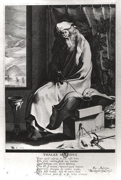 Thales von Milet (c.625-c.547 v. Chr.) von French School